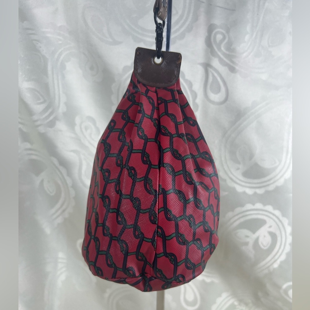 4809: Vintage Roberta di Camerino Logo Print Drawstring Pouch Bag - Picture 2 of 6